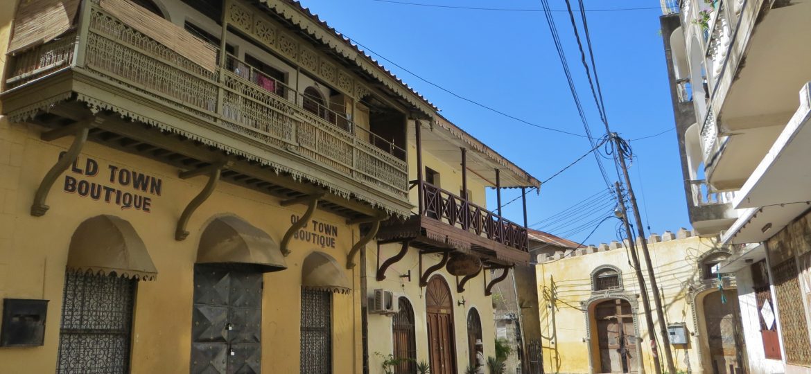 Mombasa old town view.