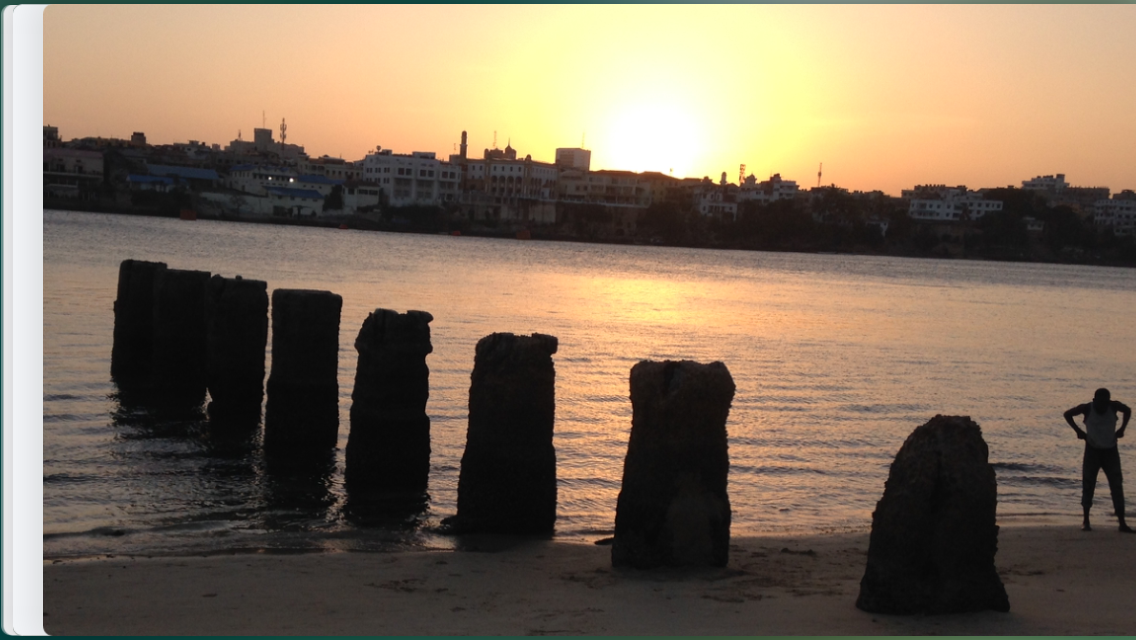 A breathtaking African sunset at Mkomani beach Mombasa Kenya
