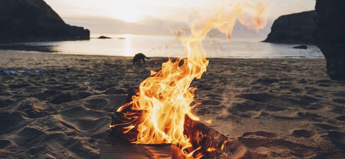Bonfire by the beach